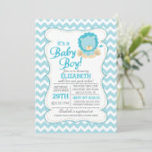 Lion Oerwoud Safari Baby shower Uitnodiging (Staand voorkant)