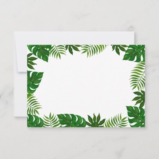 Lion Oerwoud Safari Dier | Baby shower Dank u Kaart (Achterkant)