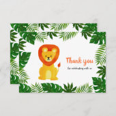 Lion Oerwoud Safari Dier | Baby shower Dank u Kaart (Voorkant / Achterkant)