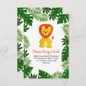 Lion Oerwoud Safari Dier | Forest Bring A Book Kaart (Voorkant / Achterkant)