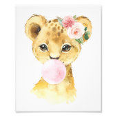 Lion, Oerwoud Safari, Roze bruin, Meissery Foto Afdruk (Voorkant)