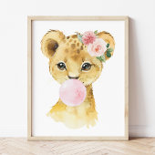 Lion, Oerwoud Safari, Roze bruin, Meissery Poster