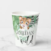 Lion Oerwoud Wild 2e verjaardag gepersonaliseerd Papieren Bekers (Voorkant)