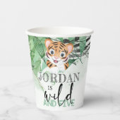 Lion Oerwoud Wild 5th Birthday Personalized Papieren Bekers (Voorkant)
