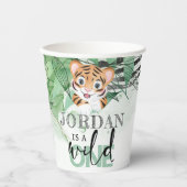 Lion Oerwoud Wild First Birthday Personalized Papieren Bekers (Voorkant)