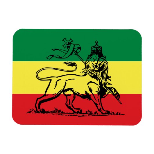 Lion of Juda - Rastafara Rastafari - Reggae Magnet Magneet (Horizontaal)