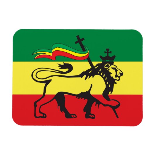 Lion of Juda - Rastafara Rastafari - Reggae Magnet Magneet (Horizontaal)