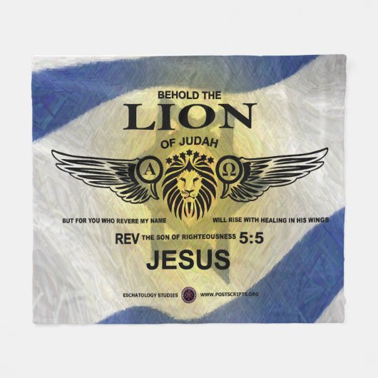 Lion of Judah Fleece Deken (Voorkant (Horizontaal))