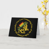 Lion of Judah Greeting Card Kaart (Gele Bloem)