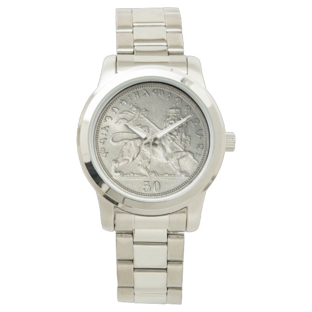 Lion of Judah Haile Selassie Jah Rastafari Rasta Horloge (Voorkant)