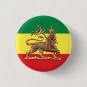 Lion of Judah - Haile Selassie - Rastafari Button (Voorkant)