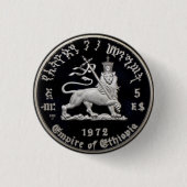 Lion of Judah - Haile Selassie - Rastafari Button (Voorkant)