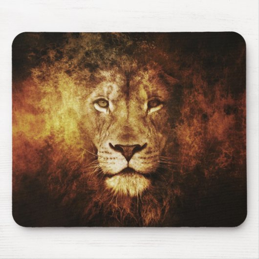 Lion of Judah - Haile Selassie Rastafari Mouse Pad Muismat (Voorkant)