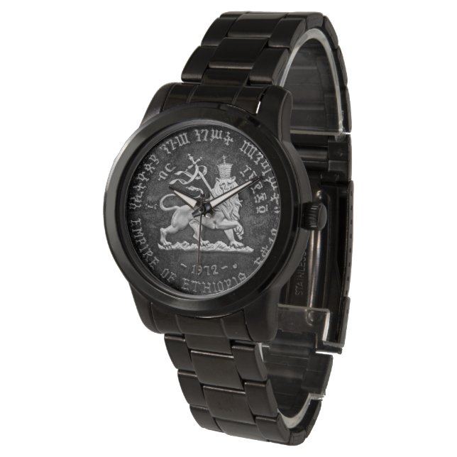Lion of Judah - Haile Selassie - Rastafari Watch A Horloge (Gekanteld)