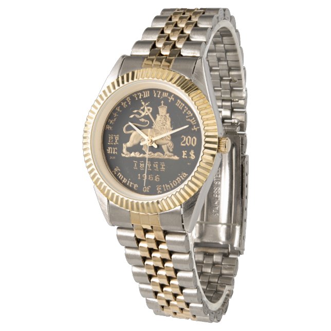 Lion of Judah - Haile Selassie - Rastafari Watch A Horloge (Gekanteld)