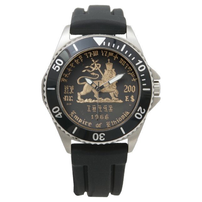 Lion of Judah - Haile Selassie - Rastafari Watch A Horloge (Voorkant)