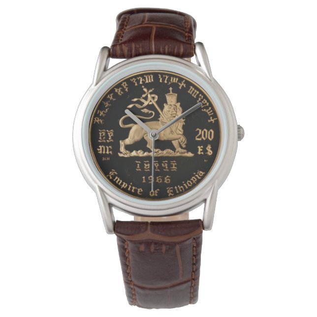 Lion of Judah - Haile Selassie - Rastafari Watch A Horloge (Voorkant)