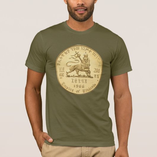 Lion of Judah - Jah Army Gold - Rasta Reggae Shirt (Voorkant)