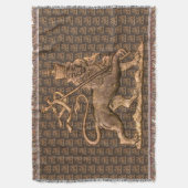 Lion of Judah Jah Army INI Haile Selassie Rasta Deken (Voorkant Verticaal)