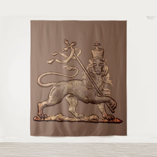 Lion of Judah Jah Army INI Haile Selassie Rasta Wandkleed (Voorkant)