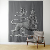 Lion of Judah Jah Army INI Haile Selassie Rasta Wandkleed (In situ)
