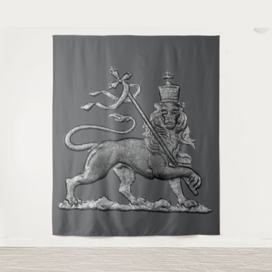 Lion of Judah Jah Army INI Haile Selassie Rasta Wandkleed (Voorkant)