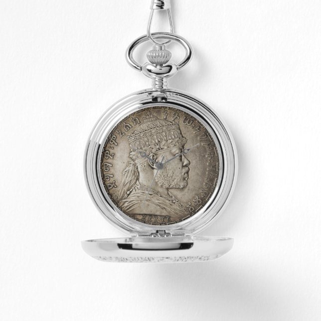 Lion of Judah Jah Army Menelik II Rasta Roots Horloge (Voorkant)