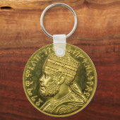 Lion of Judah Jah Army Menelik II Rasta Roots Sleutelhanger (Achterkant)