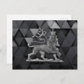 Lion of Judah Jah Rastafari Rasta Reggae Roots INI Briefkaart (Voorkant / Achterkant)