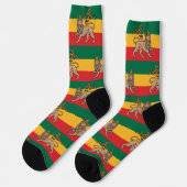 Lion of Judah Jah Rastafari Rasta Reggae Socks Sokken (Links)
