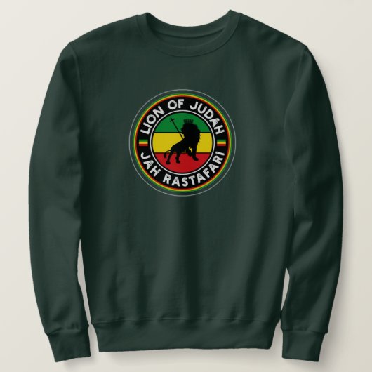 Lion of Judah Jah Rastafari Rasta Roots Sweater (Design voorkant)