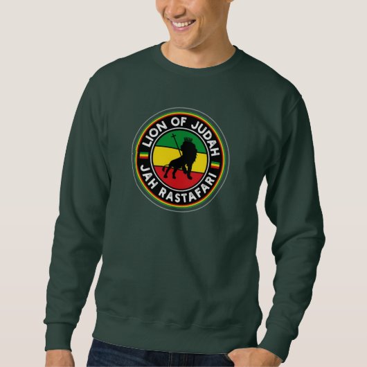 Lion of Judah Jah Rastafari Rasta Roots Sweater (Voorkant)