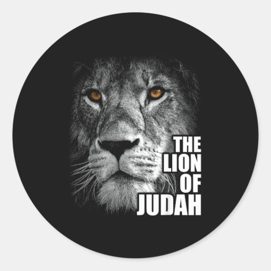 Lion Of Judah Jesus Christian Faith Over Fear  Ronde Sticker (Voorkant)