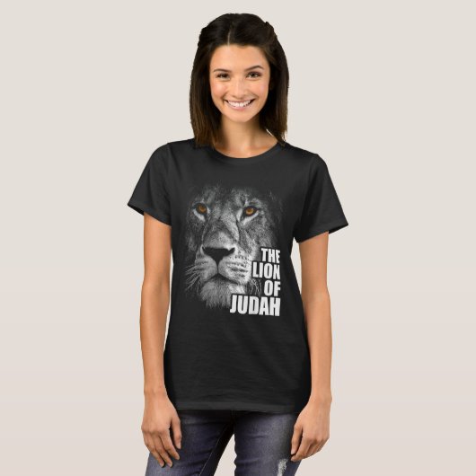 Lion Of Judah Jesus Christian Faith Over Fear T-shirt (Voorkant volledig)