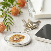 Lion of Judah Keychain - Bold Christian Strength  (Zijkant)