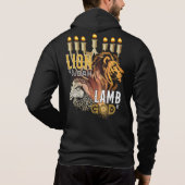 Lion of Judah Lamb of God Full Zip Mannen Hoodie (Achterkant)