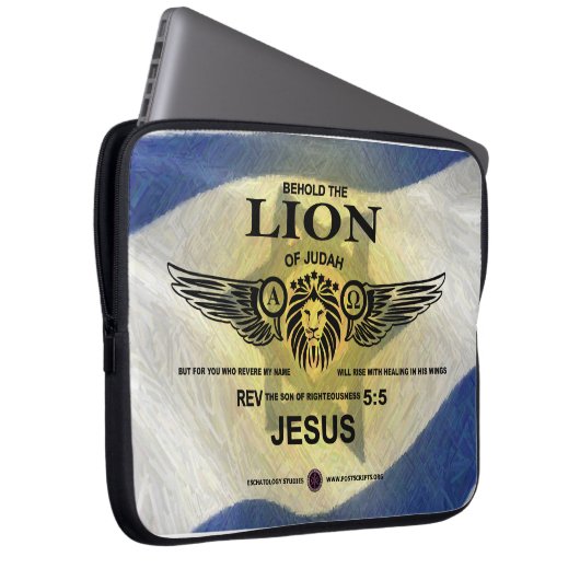 Lion of Judah Laptop Sleeve (Voorkant Rechts)