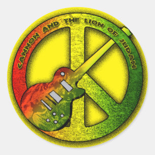 Lion of Judah Peace Sign Ronde Sticker