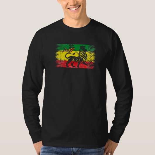 Lion of Judah Rasta Ethiopian Reggae Old Ethiopia T-shirt (Voorkant)