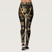 Lion of Judah - Rasta Gold - Power Yoga Leggings (Achterkant)