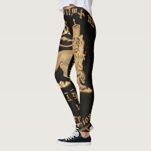 Lion of Judah - Rasta Gold - Power Yoga Leggings (Links)