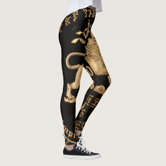 Lion of Judah - Rasta Gold - Power Yoga Leggings (Rechts)
