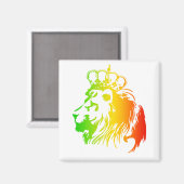 Lion Of Judah - Rasta Magneet (Voorkant / Achterkant)