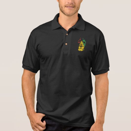 Lion Of Judah - Rasta Polo (Voorkant)