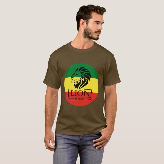 Lion of Judah - Rasta Reggae Flag - Shirt (Voorkant volledig)
