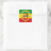Lion of Judah Rasta Reggae Lion Ethiopian Standard Vierkante Sticker (Tas)