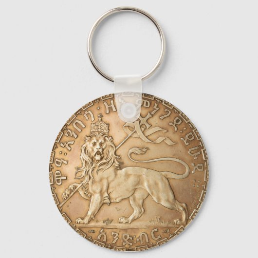 Lion of Judah Rasta Reggae Roots Jah Rastafari  Sleutelhanger (Voorkant)