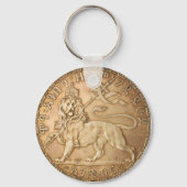 Lion of Judah Rasta Reggae Roots Jah Rastafari  Sleutelhanger (Achterkant)