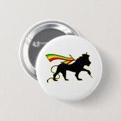 Lion Of Judah - Rasta Ronde Button 5,7 Cm (Voorkant /achterkant)