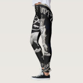 Lion of Judah - Rasta Silver - Power Yoga Leggings (Links)